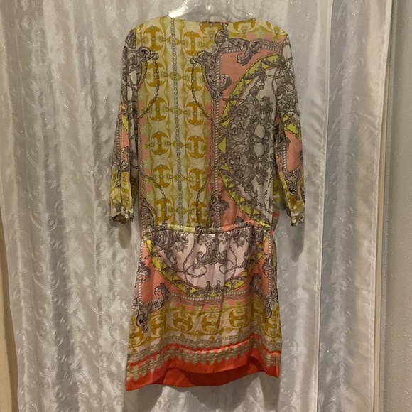 Jennifer Lopez Multi Color Patterned Dress Women’s Size Medium 💥 - Picture 4 of 4